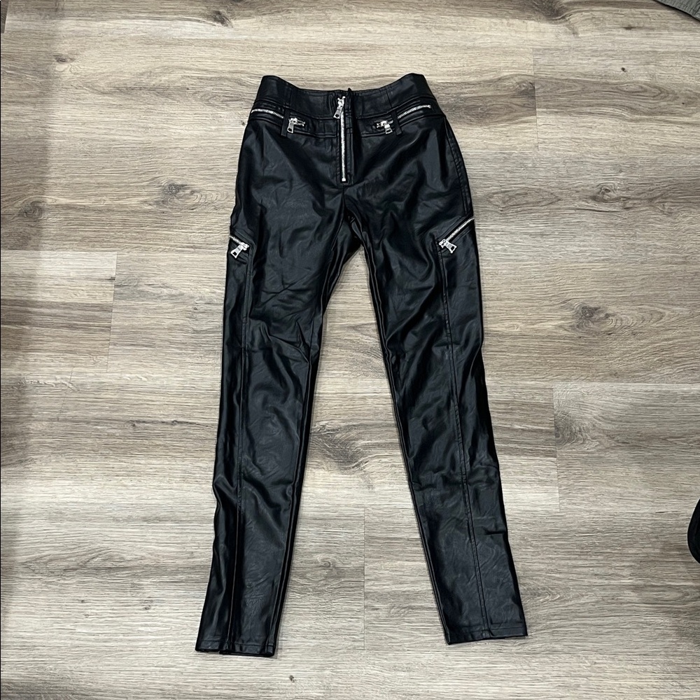 Tiger Mist Black Leather Pants